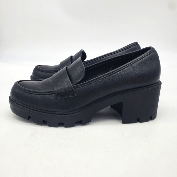 DV by Dolce Vita Shoes Women 10 NEEKA Loafers Y2K Style Chunky Heel Lug Sole - Picture 1 of 10
